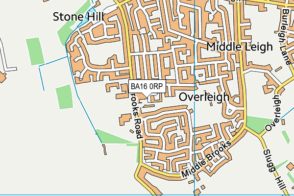 BA16 0RP map - OS VectorMap District (Ordnance Survey)