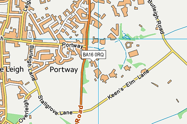 BA16 0RQ map - OS VectorMap District (Ordnance Survey)