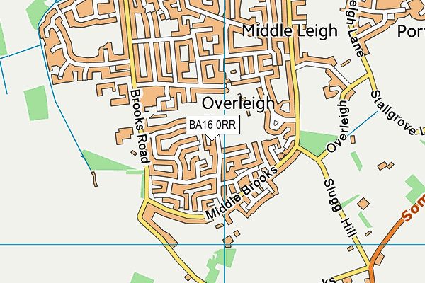 BA16 0RR map - OS VectorMap District (Ordnance Survey)