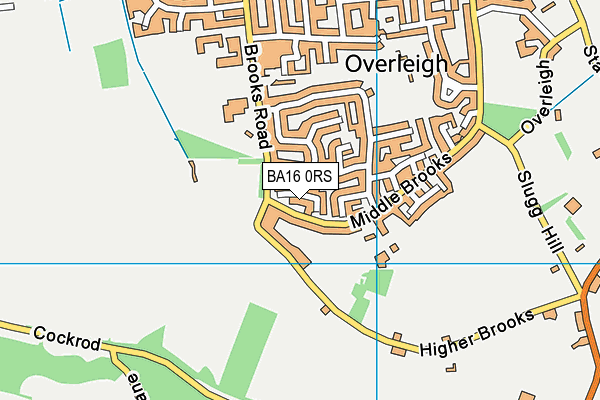 BA16 0RS map - OS VectorMap District (Ordnance Survey)