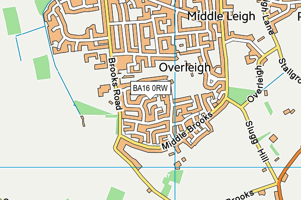 BA16 0RW map - OS VectorMap District (Ordnance Survey)