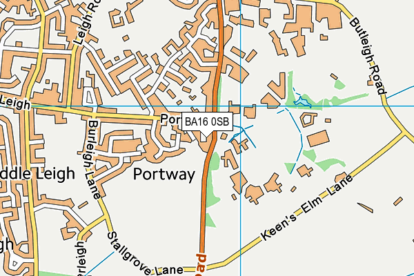 BA16 0SB map - OS VectorMap District (Ordnance Survey)