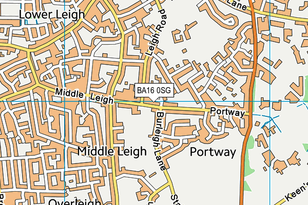 BA16 0SG map - OS VectorMap District (Ordnance Survey)