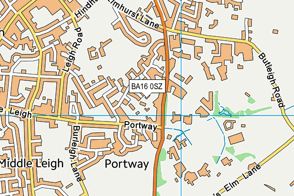 BA16 0SZ map - OS VectorMap District (Ordnance Survey)