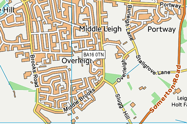 BA16 0TN map - OS VectorMap District (Ordnance Survey)