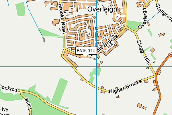 BA16 0TU map - OS VectorMap District (Ordnance Survey)