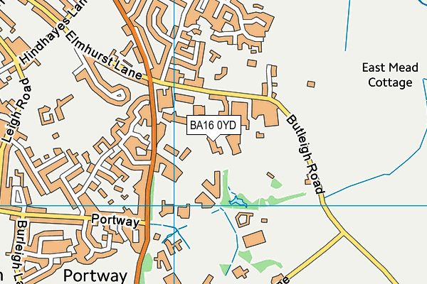 BA16 0YD map - OS VectorMap District (Ordnance Survey)