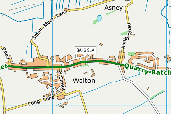 Walton C Of E Primary School map (BA16 9LA) - OS VectorMap District (Ordnance Survey)