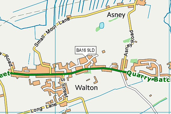 BA16 9LD map - OS VectorMap District (Ordnance Survey)