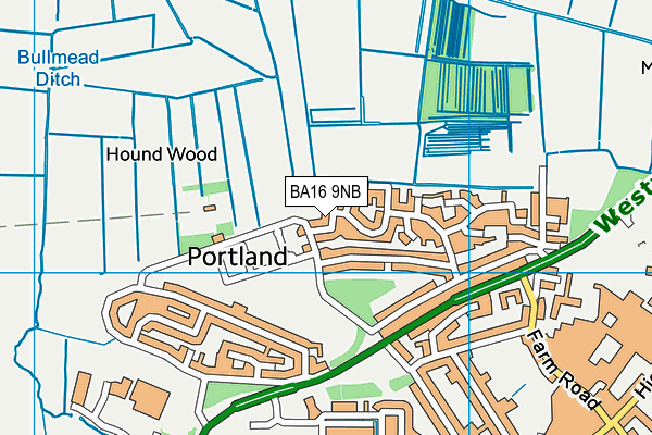 BA16 9NB map - OS VectorMap District (Ordnance Survey)