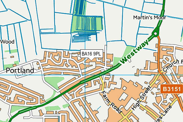 BA16 9PL map - OS VectorMap District (Ordnance Survey)