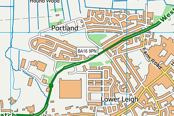 BA16 9PN map - OS VectorMap District (Ordnance Survey)