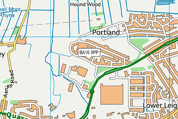 BA16 9PP map - OS VectorMap District (Ordnance Survey)