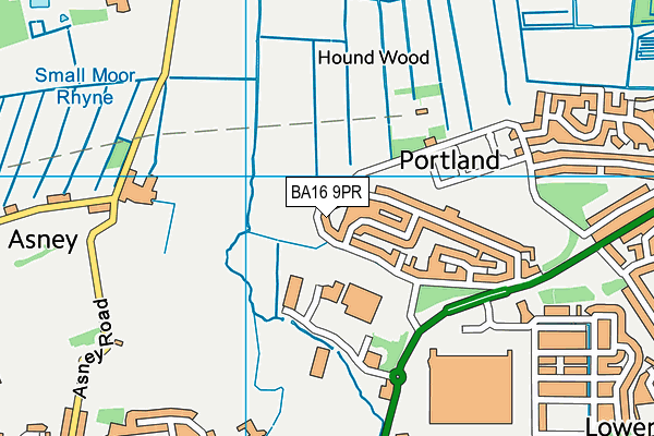 BA16 9PR map - OS VectorMap District (Ordnance Survey)