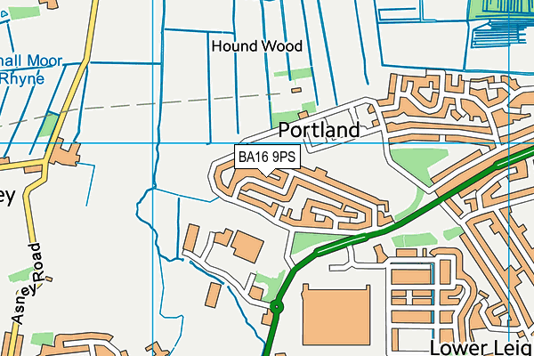 BA16 9PS map - OS VectorMap District (Ordnance Survey)