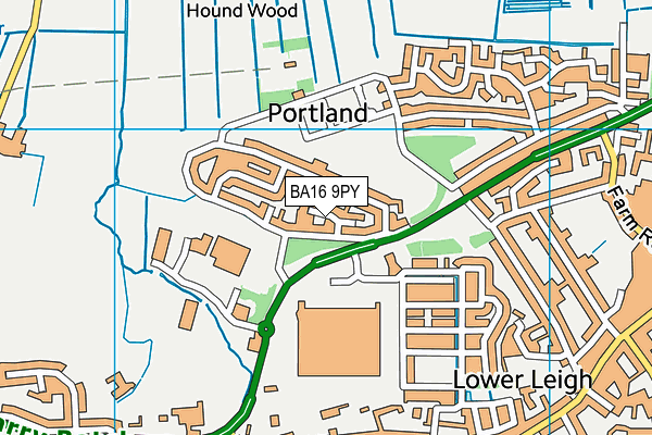 BA16 9PY map - OS VectorMap District (Ordnance Survey)