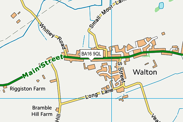 BA16 9QL map - OS VectorMap District (Ordnance Survey)