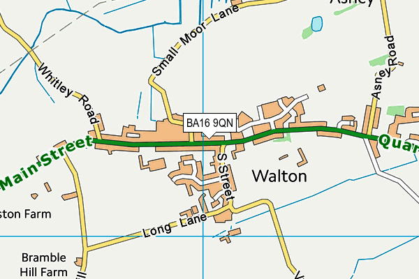 BA16 9QN map - OS VectorMap District (Ordnance Survey)