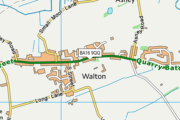 BA16 9QQ map - OS VectorMap District (Ordnance Survey)