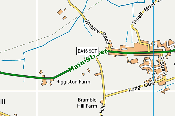 BA16 9QT map - OS VectorMap District (Ordnance Survey)