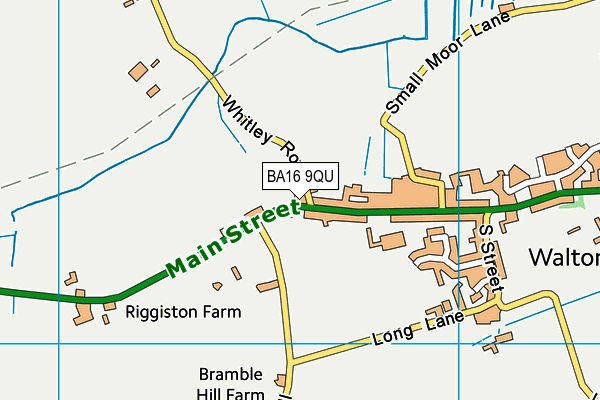 BA16 9QU map - OS VectorMap District (Ordnance Survey)