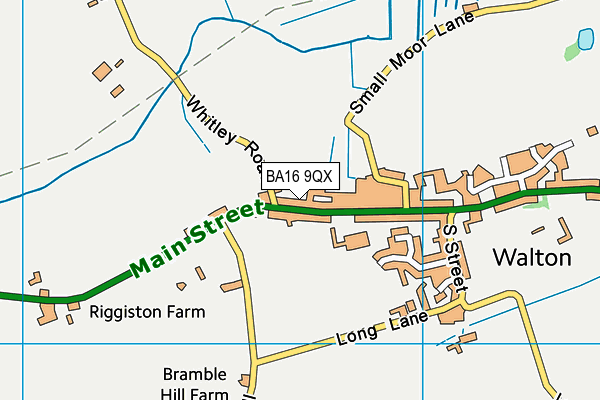 BA16 9QX map - OS VectorMap District (Ordnance Survey)