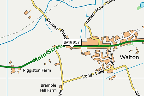 BA16 9QY map - OS VectorMap District (Ordnance Survey)