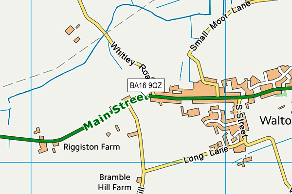 BA16 9QZ map - OS VectorMap District (Ordnance Survey)