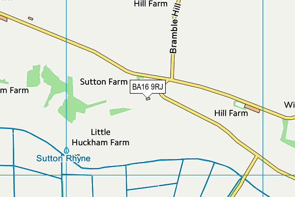 BA16 9RJ map - OS VectorMap District (Ordnance Survey)