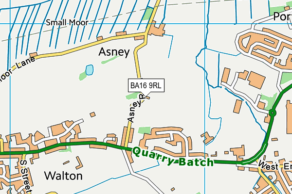 BA16 9RL map - OS VectorMap District (Ordnance Survey)