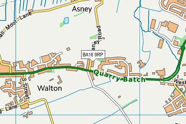 BA16 9RP map - OS VectorMap District (Ordnance Survey)