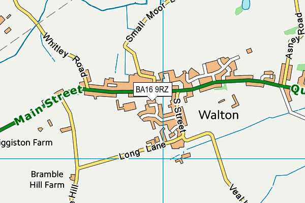 BA16 9RZ map - OS VectorMap District (Ordnance Survey)