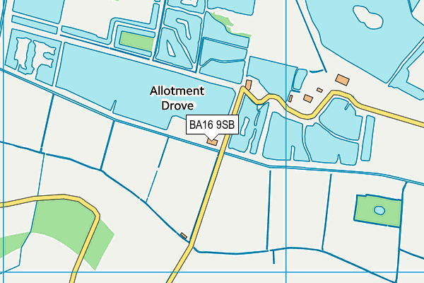 BA16 9SB map - OS VectorMap District (Ordnance Survey)