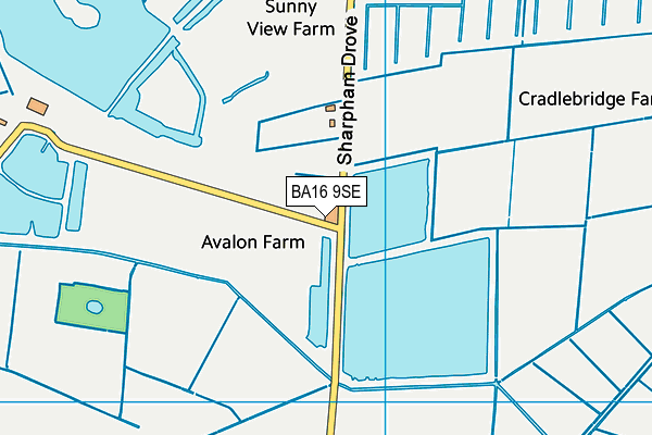 BA16 9SE map - OS VectorMap District (Ordnance Survey)