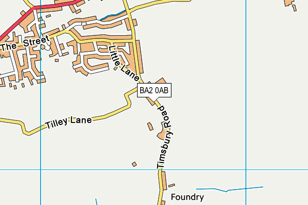 BA2 0AB map - OS VectorMap District (Ordnance Survey)