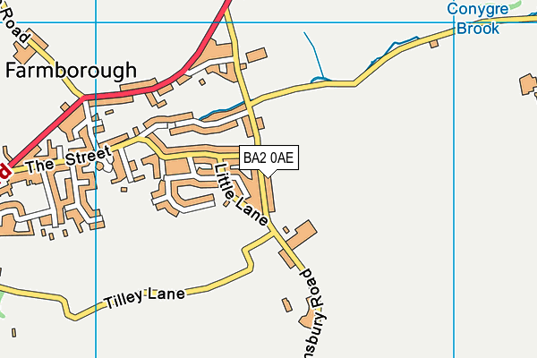 BA2 0AE map - OS VectorMap District (Ordnance Survey)