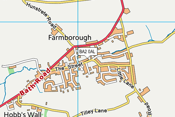 BA2 0AL map - OS VectorMap District (Ordnance Survey)