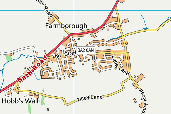 BA2 0AN map - OS VectorMap District (Ordnance Survey)