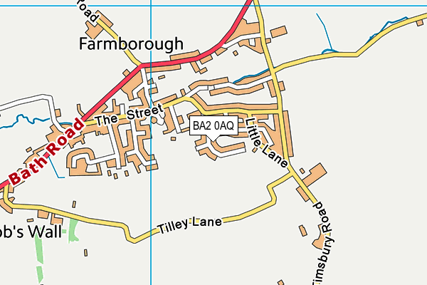 BA2 0AQ map - OS VectorMap District (Ordnance Survey)