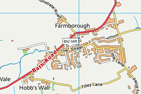 BA2 0AR map - OS VectorMap District (Ordnance Survey)