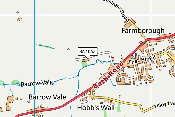 BA2 0AZ map - OS VectorMap District (Ordnance Survey)
