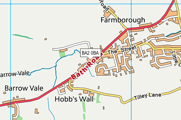 BA2 0BA map - OS VectorMap District (Ordnance Survey)