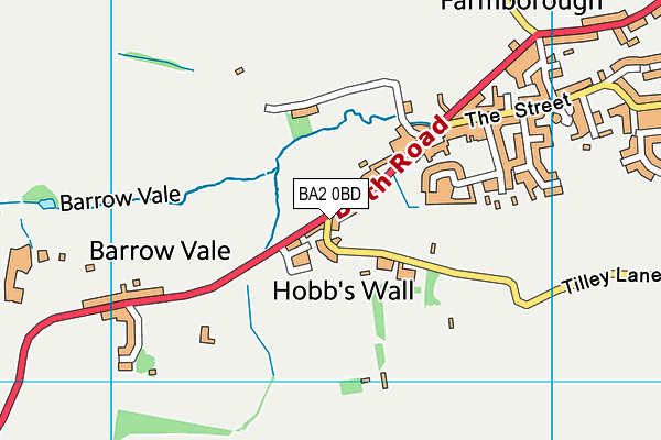 BA2 0BD map - OS VectorMap District (Ordnance Survey)