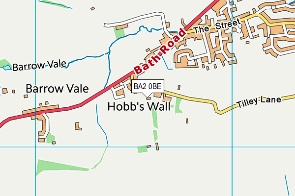 BA2 0BE map - OS VectorMap District (Ordnance Survey)