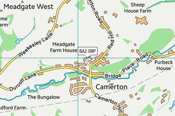 BA2 0BP map - OS VectorMap District (Ordnance Survey)