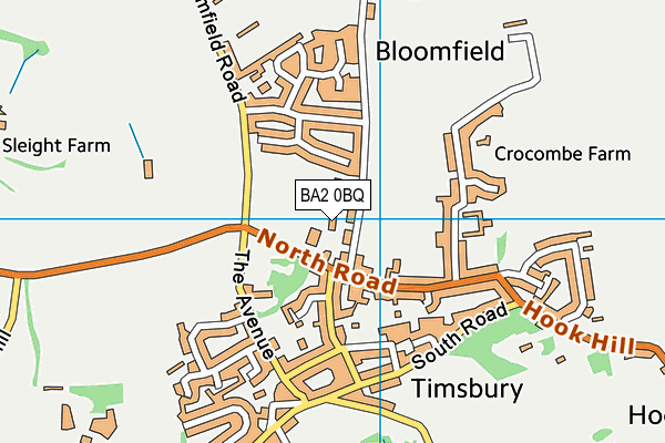 BA2 0BQ map - OS VectorMap District (Ordnance Survey)