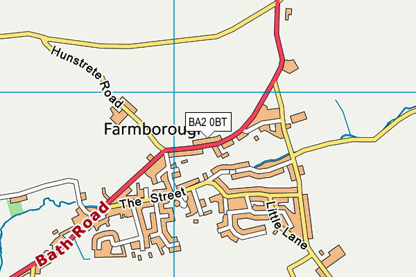 BA2 0BT map - OS VectorMap District (Ordnance Survey)