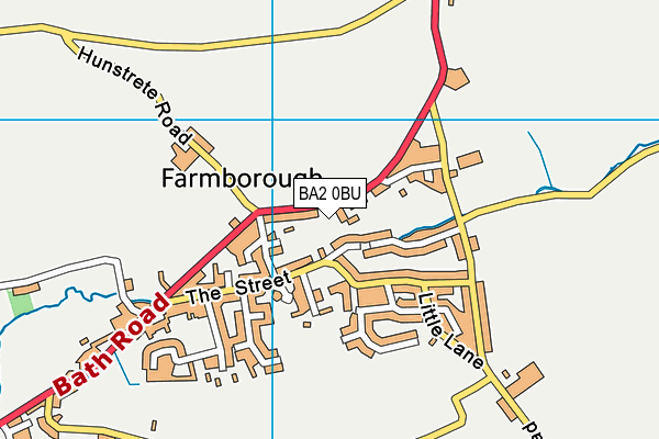 BA2 0BU map - OS VectorMap District (Ordnance Survey)