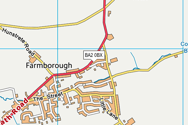 BA2 0BX map - OS VectorMap District (Ordnance Survey)