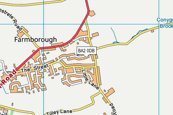 BA2 0DB map - OS VectorMap District (Ordnance Survey)